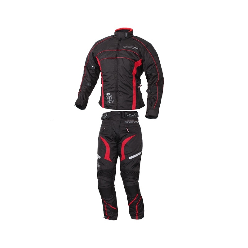 Dames motorpak RSA SW-01 rood - 2 stuks uitverkoop