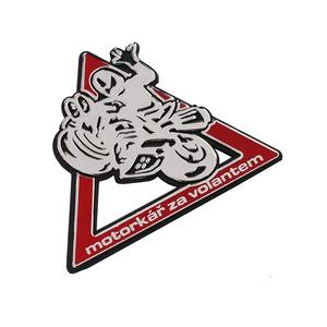 3D-sticker Motorrijder achter het stuur