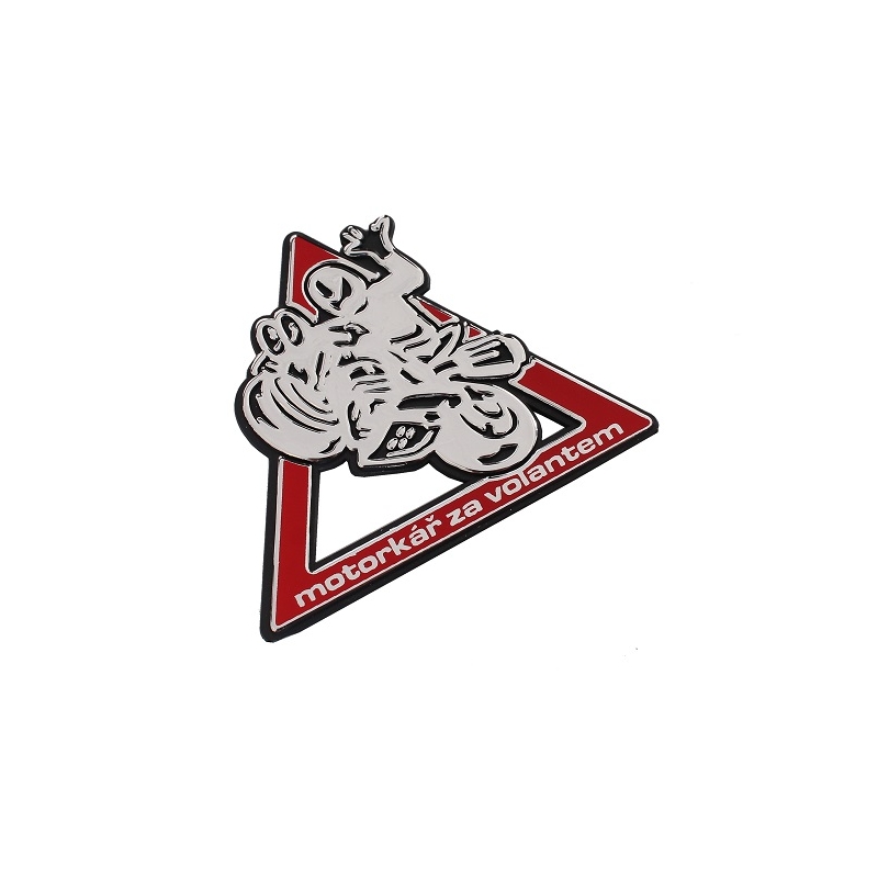 3D-sticker Motorrijder achter het stuur