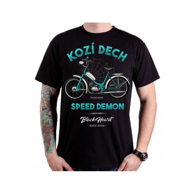 Heren T-shirt Zwart Hart Geiten Adem