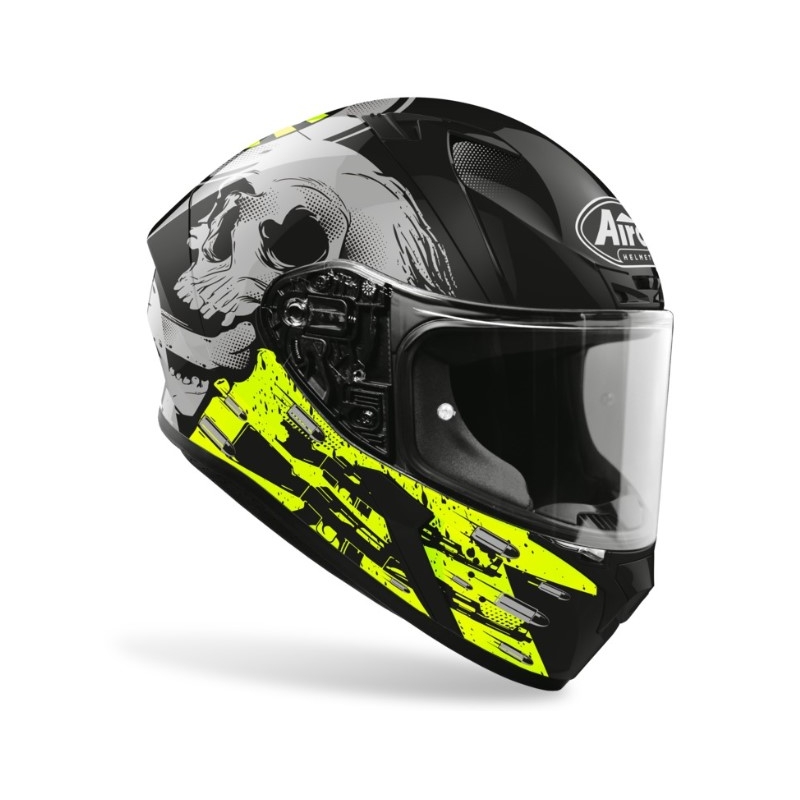 Integrální přilba Airoh Valor Akuna bílo-černo-fluo žlutá 2021