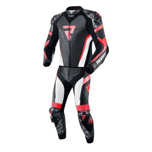Rebelhorn Rebel zwart-wit-rood motoroverall uitverkoop