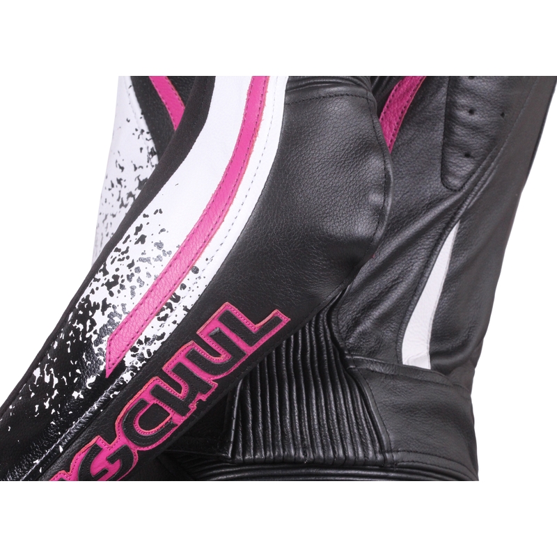 Dames jumpsuit Tschul 586 zwart-wit-roze uitverkoop