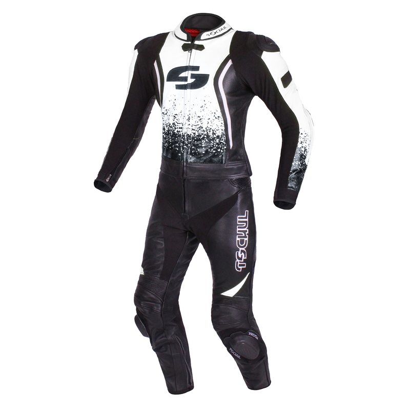 Heren jumpsuit Tschul 585 zwart-wit uitverkoop