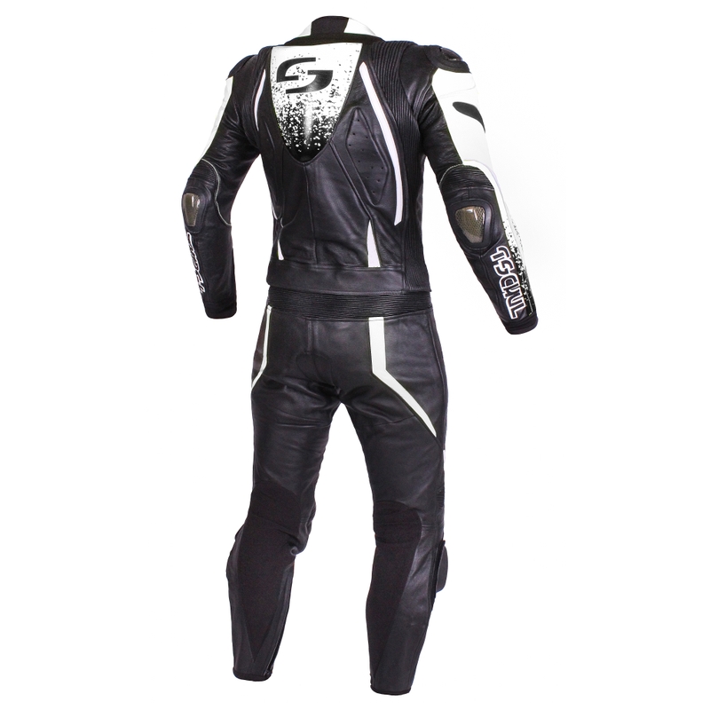 Heren jumpsuit Tschul 585 zwart-wit uitverkoop