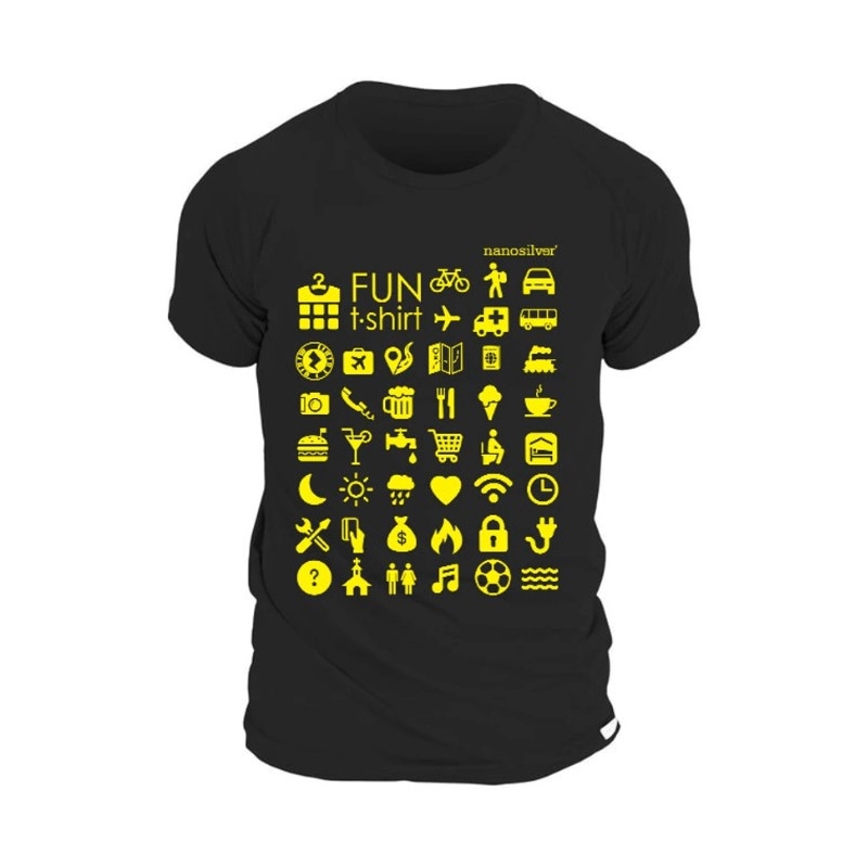 T-shirt nanosilver Travel Classic zwart