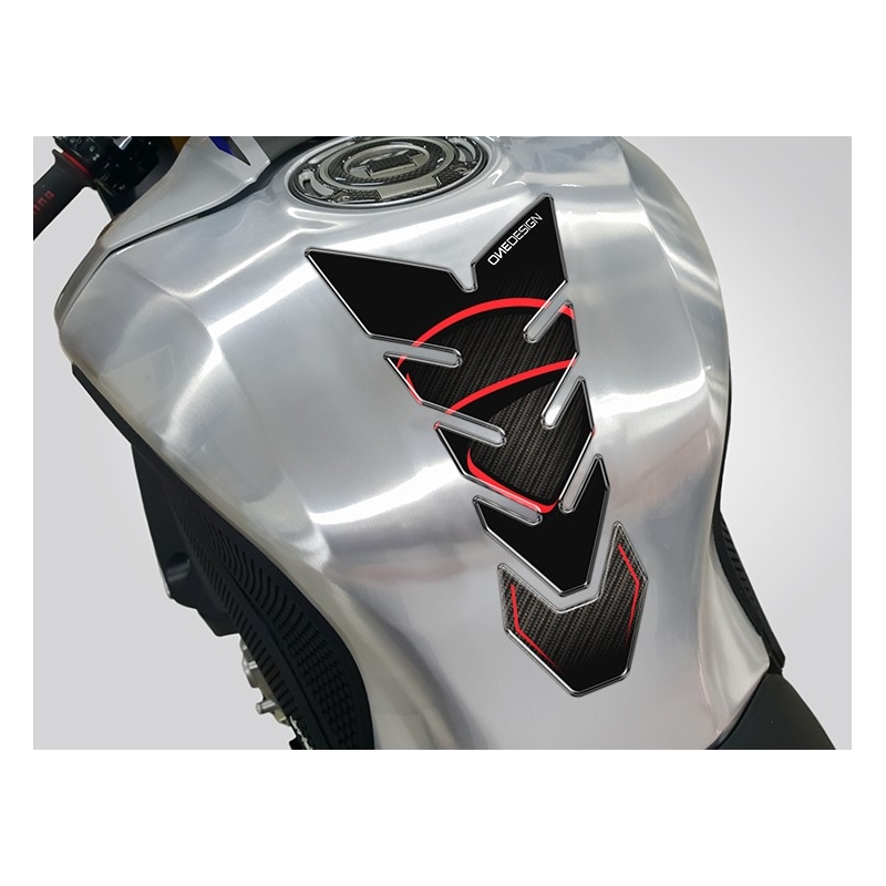 Brandstoftankdeksel Print - Black Edition zwart-rood