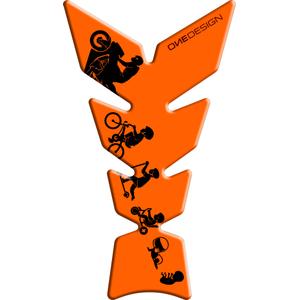 Brandstoftankdeksel Print - Maan fluor oranje