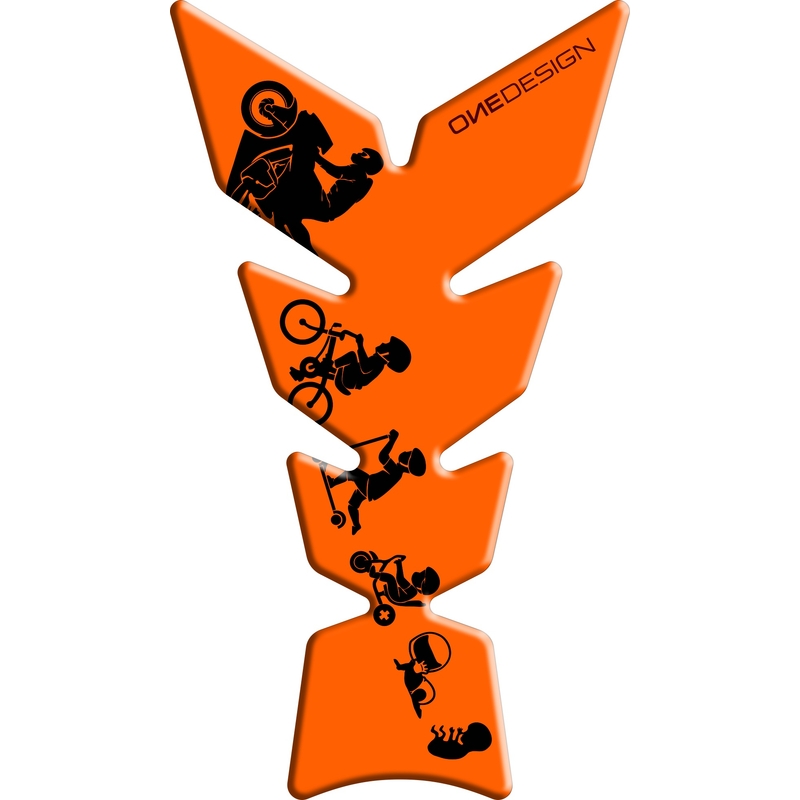 Brandstoftankdeksel Print - Maan fluor oranje