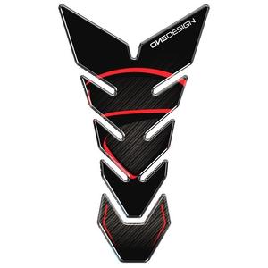 Brandstoftankdeksel Print - Black Edition zwart-rood