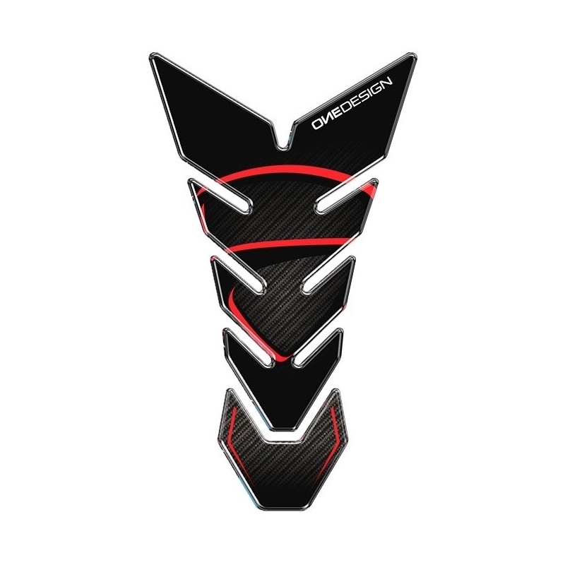 Brandstoftankdeksel Print - Black Edition zwart-rood