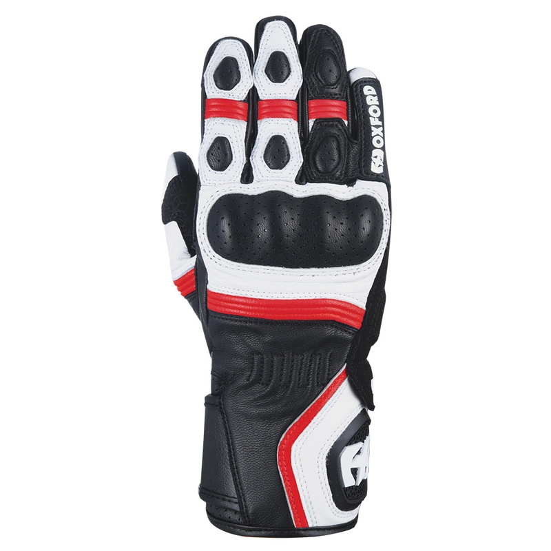 Motorhandschoenen Oxford RP-5 2.0 wit-zwart-rood uitverkoop