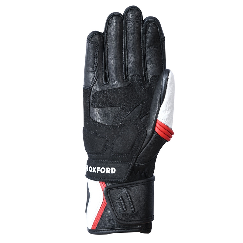 Motorhandschoenen Oxford RP-5 2.0 wit-zwart-rood uitverkoop