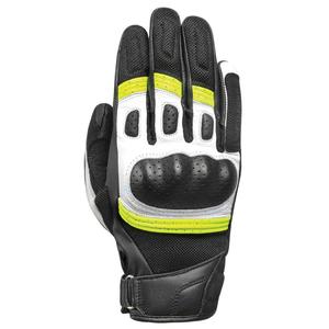 Motorhandschoenen Oxford RP-6S zwart-wit-fluogeel