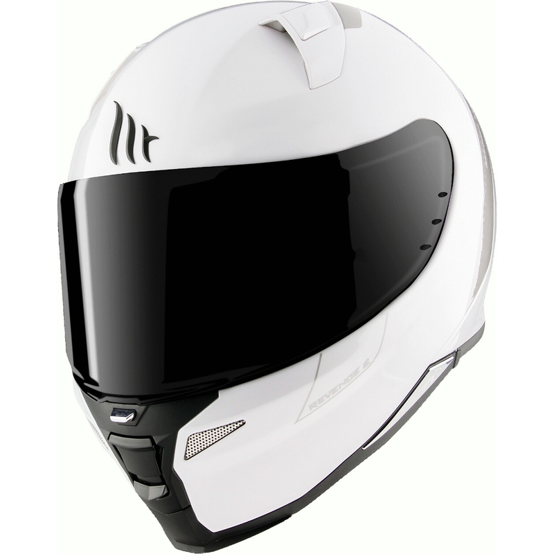 MT Revenge 2 Solid White Gloss Integral Motorhelm uitverkoop