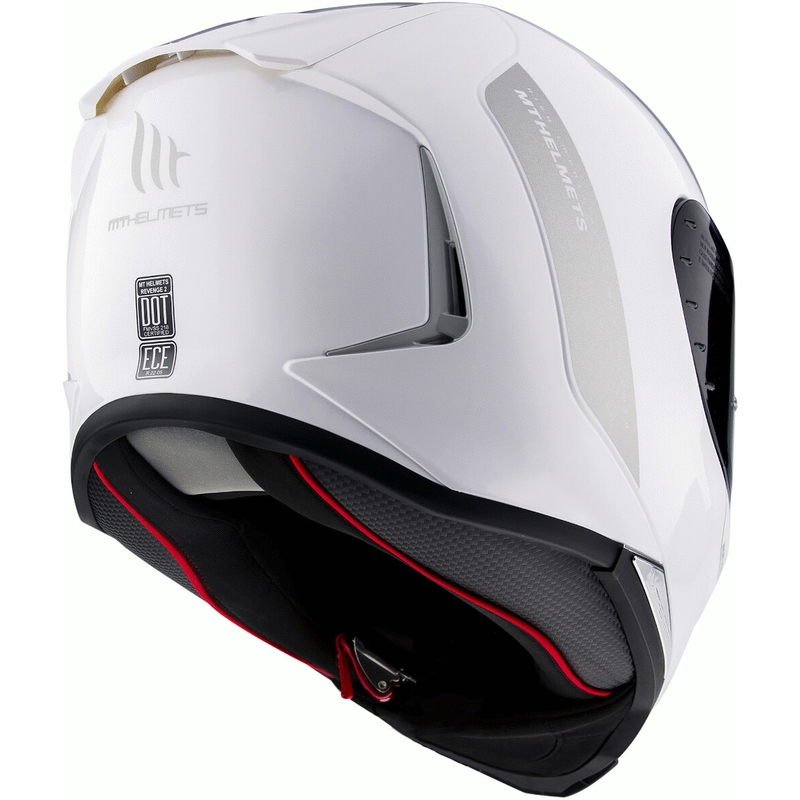 MT Revenge 2 Solid White Gloss Integral Motorhelm uitverkoop