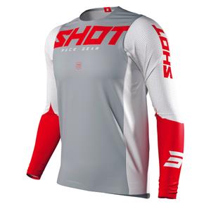 Motorcross Trui Shot Aerolite Airflow grijs-wit-rood uitverkoop