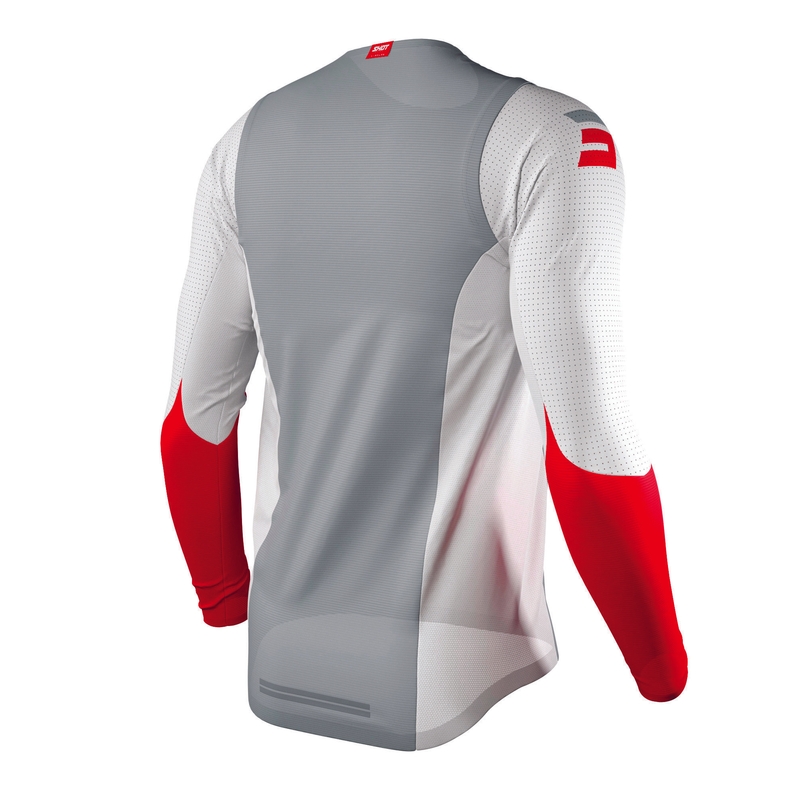 Motorcross Trui Shot Aerolite Airflow grijs-wit-rood uitverkoop