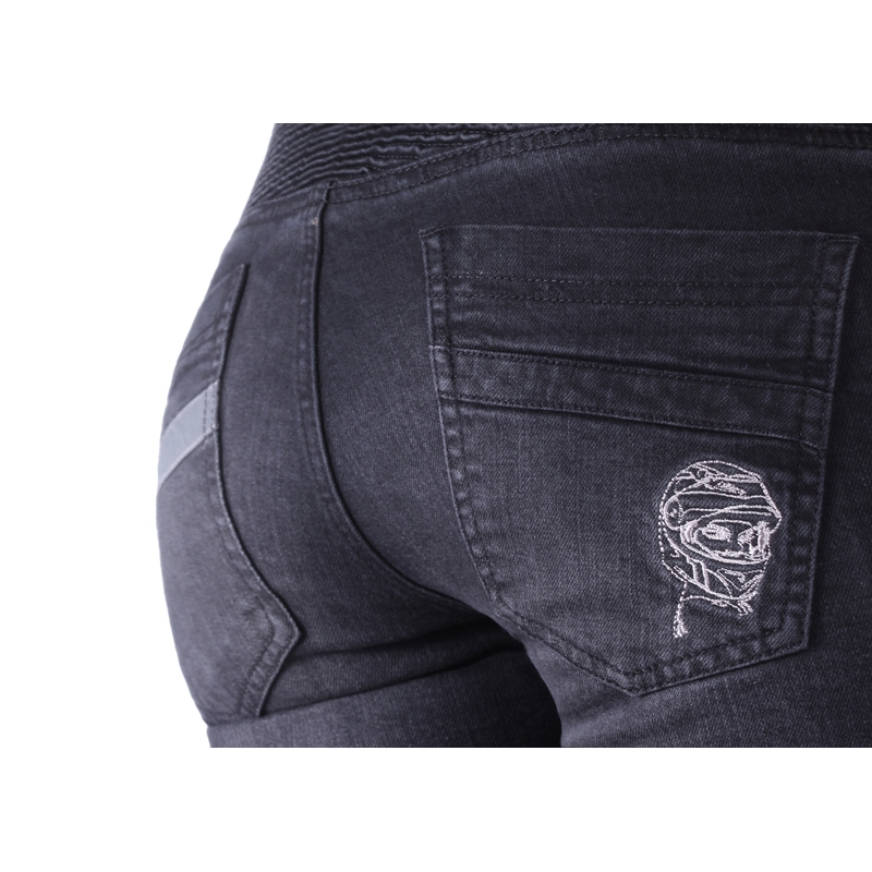 Damesmodel Street Racer Spike II Slim fit CE jeans zwart
