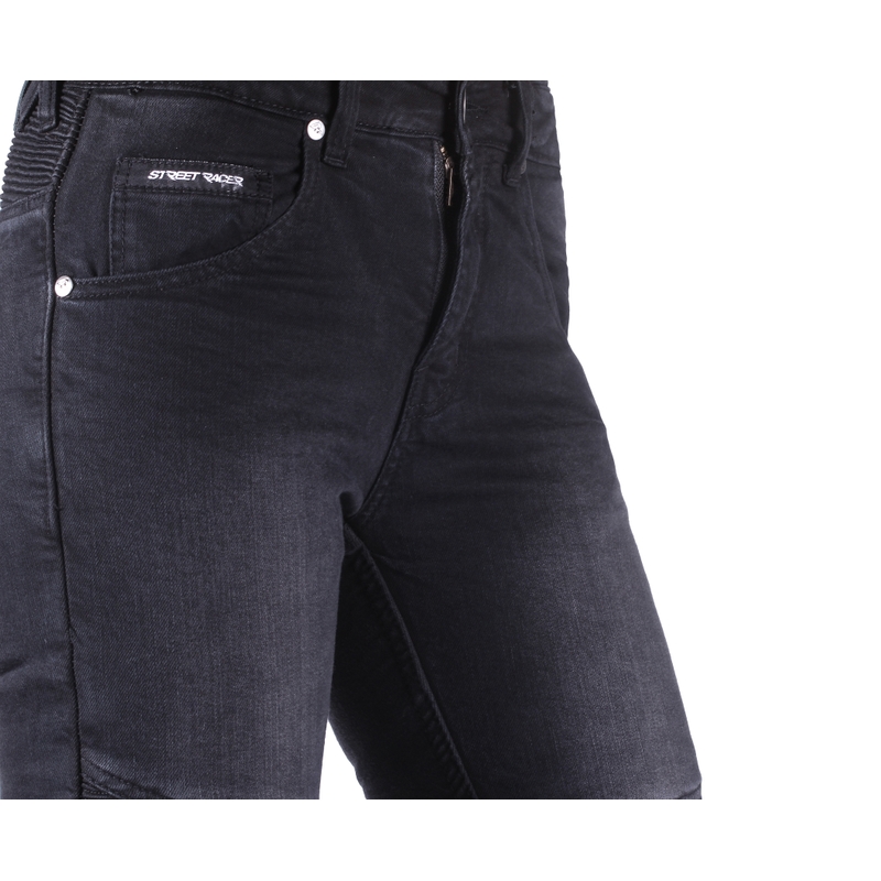 Damesmodel Street Racer Spike II Slim fit CE jeans zwart