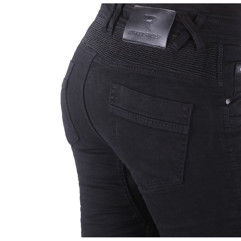 Damesjeans Street Racer Stretch II Slim fit CE zwart