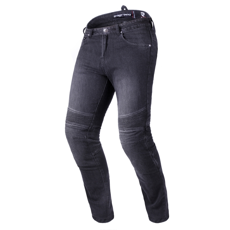 Cropped Motorcycle Jeans Street Racer Warior CE Zwart uitverkoop