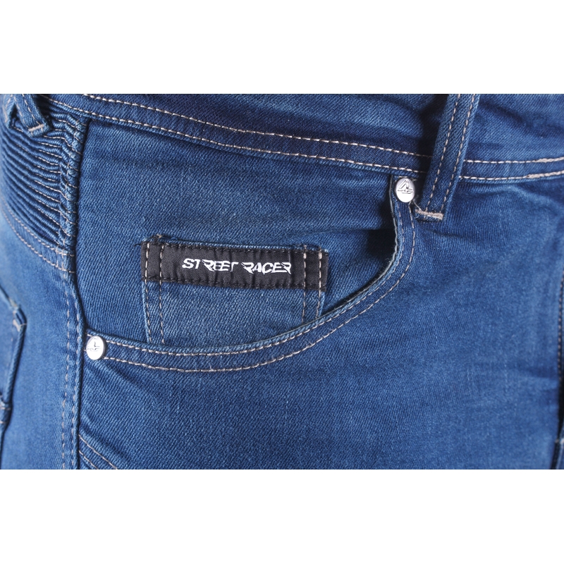 Street Racer Stretch II CE Blauw Cropped Motorcycle Jeans