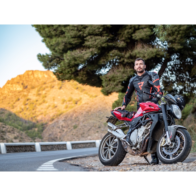 Rebelhorn Rebel zwart-fluorode motorjas uitverkoop