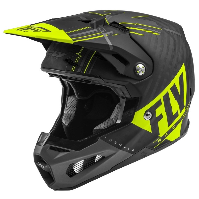 Motokrosová přilba FLY Racing Formula Vector černo-šedo-fluo žlutá