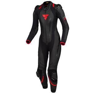 Eendelig damespak Shima Miura RS zwart-rood