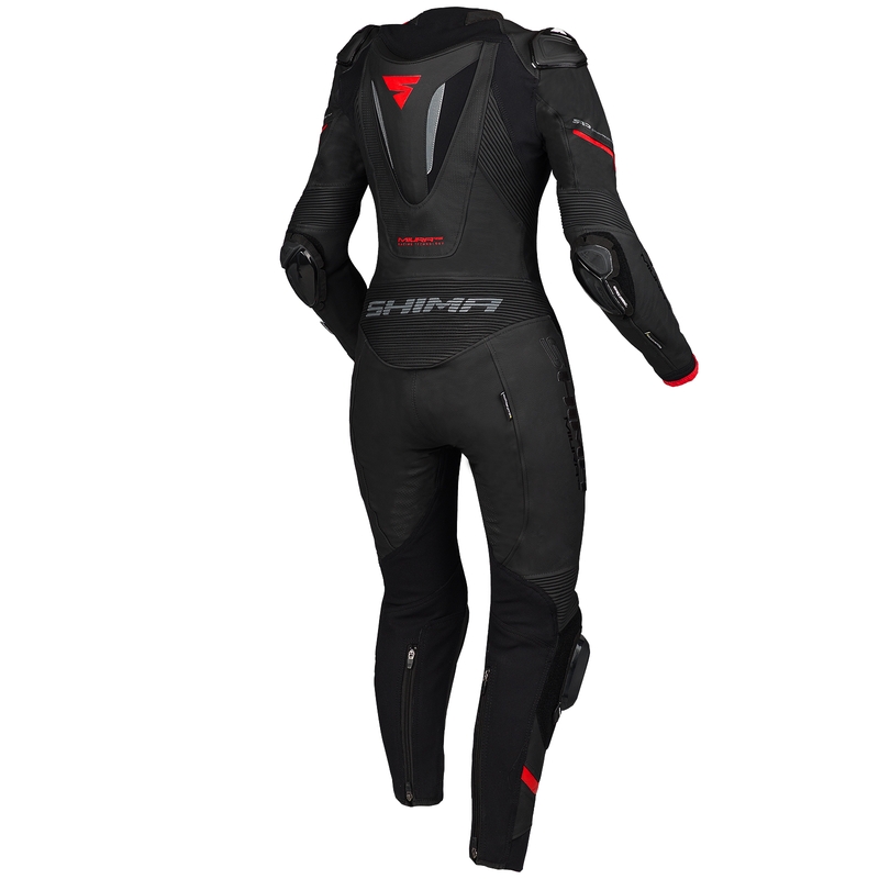 Eendelig damespak Shima Miura RS zwart-rood