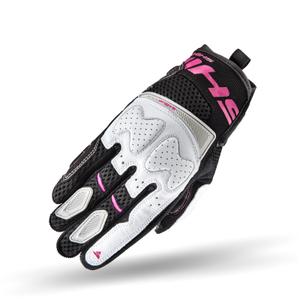 Shima Blaze zwart-wit-roze motorhandschoenen voor dames uitverkoop