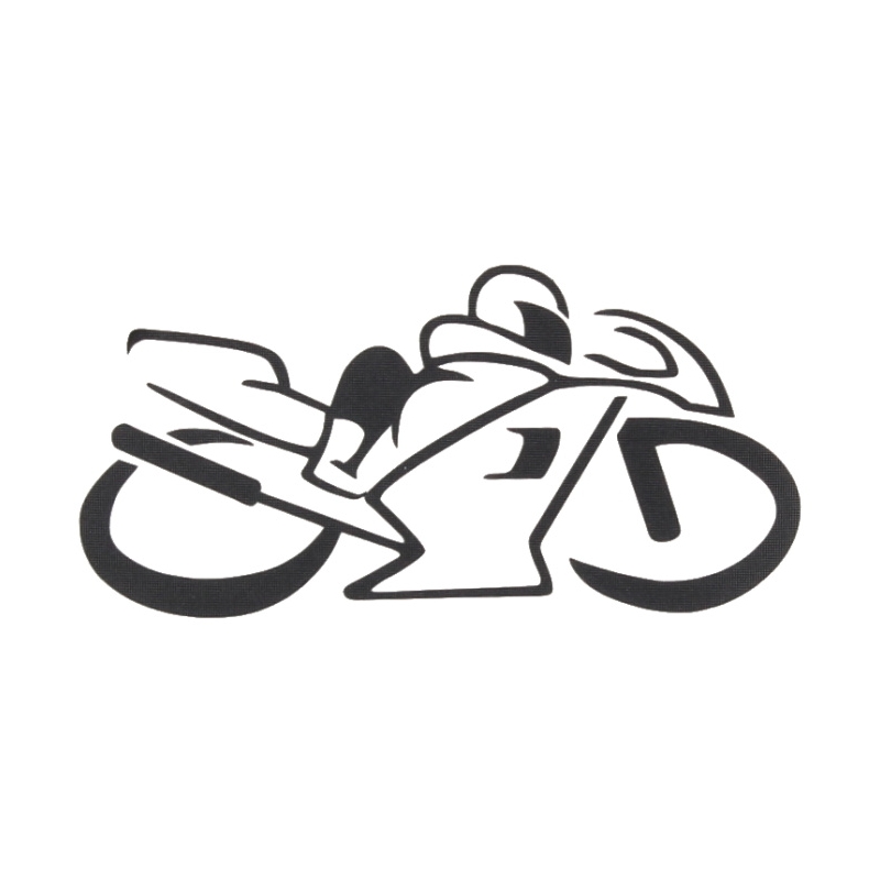 Sticker silhouet Fiets zwart