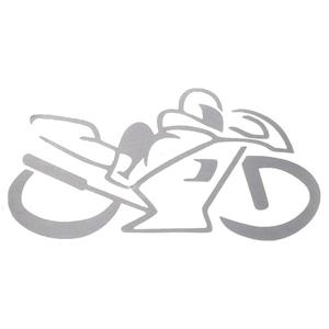 Sticker silhouet Fiets zilver