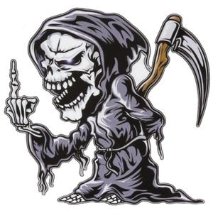 Sticker Schedel links