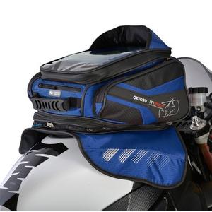 Tanktas voor motorfiets Oxford M30R zwart-blauw