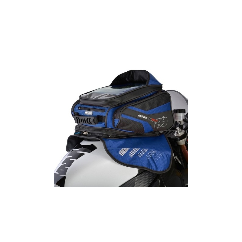 Tanktas voor motorfiets Oxford M30R zwart-blauw