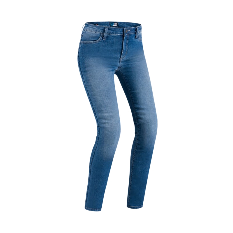 Dames PMJ Skinny Motorcycle Jeans Blauw uitverkoop