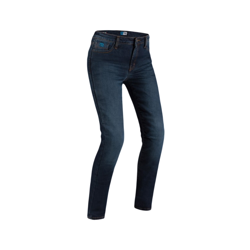 Dames PMJ Caferacer Legend Donkerblauw Motorcycle Jeans uitverkoop
