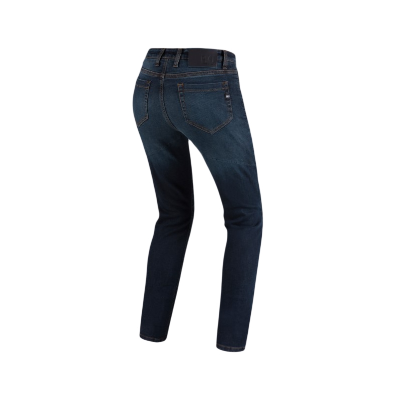 Dames PMJ Caferacer Legend Donkerblauw Motorcycle Jeans uitverkoop