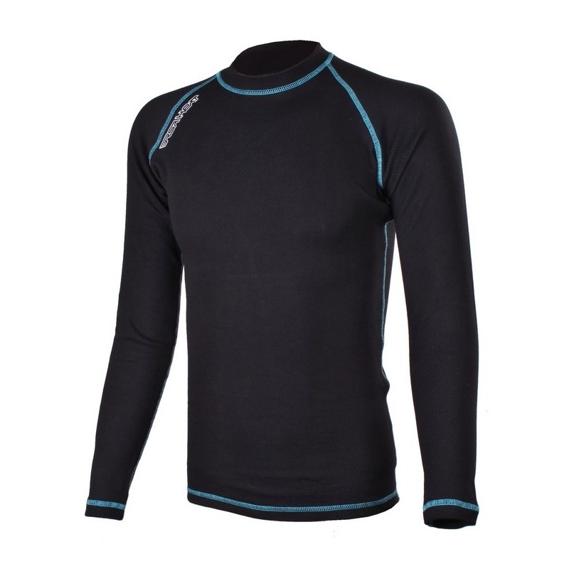 Thermoshirt RSA Heat zwart - blauw met lange mouwen