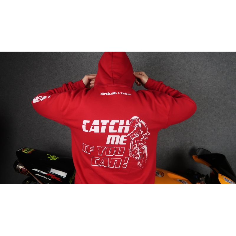 Sweater Vang me als je kunt rood