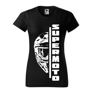 Dames-T-shirt SUPERMOTO zwart