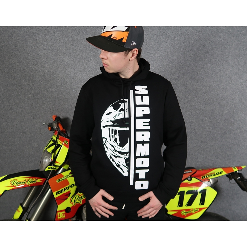 Heren capuchon SUPERMOTO zwart