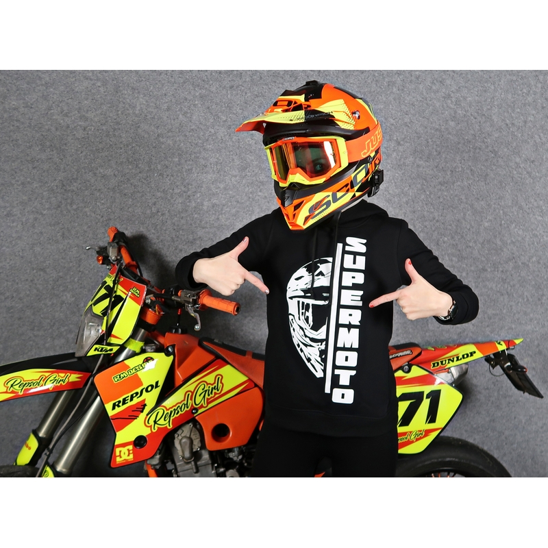 Damessweater SUPERMOTO zwart uitverkoop