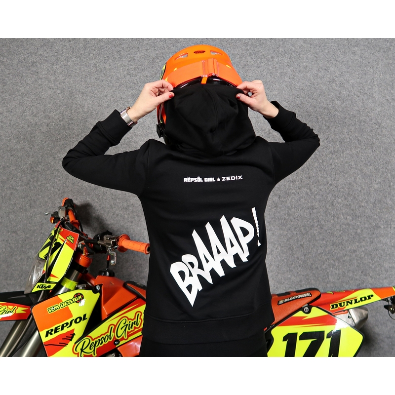 Damessweater SUPERMOTO zwart uitverkoop