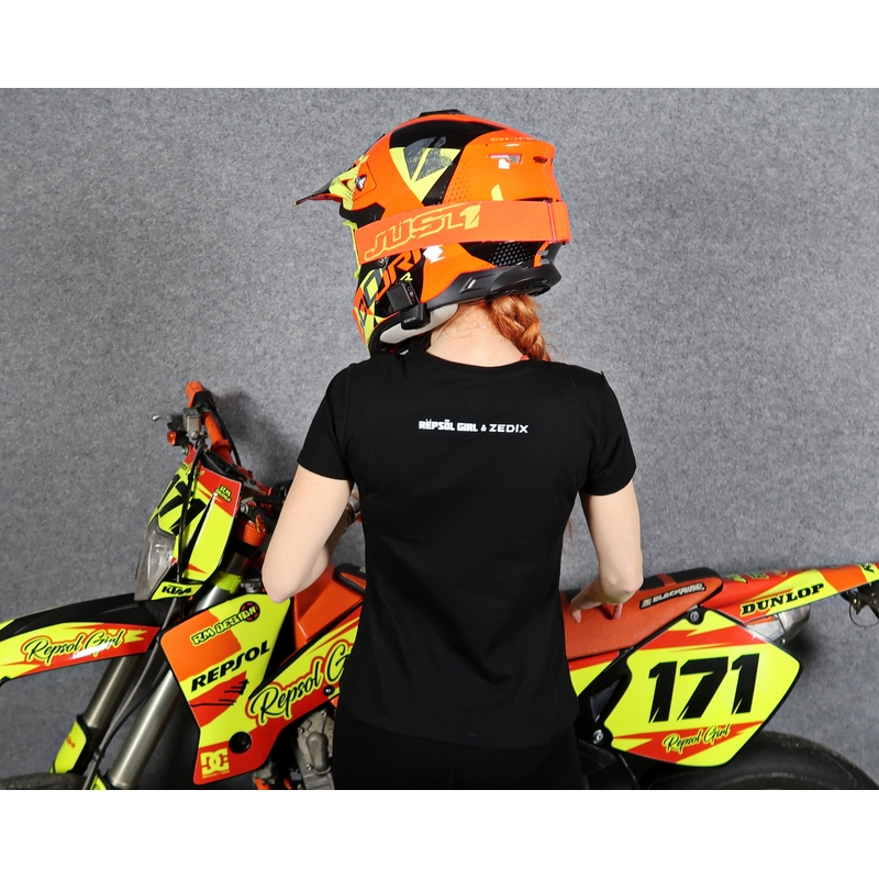 Dames-T-shirt SUPERMOTO zwart