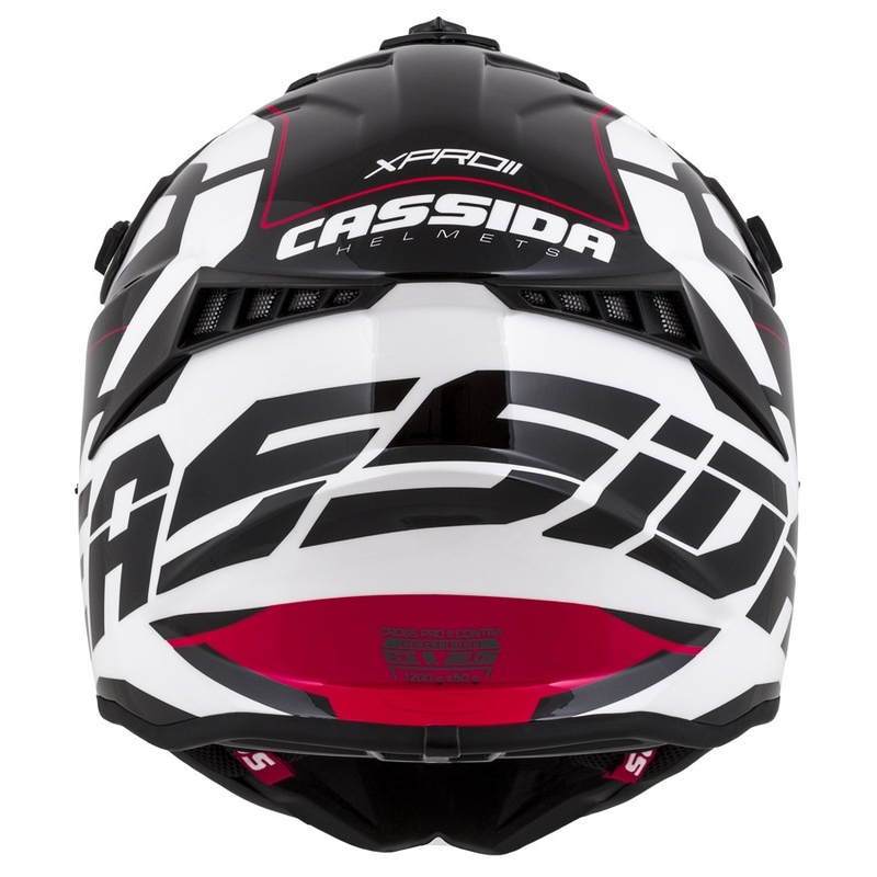 Cassida Cross Pro II Contra motorcrosshelm wit-rood-zwart