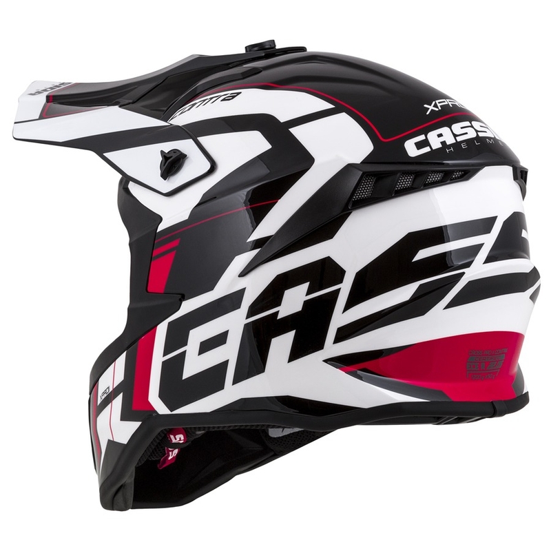 Cassida Cross Pro II Contra motorcrosshelm wit-rood-zwart