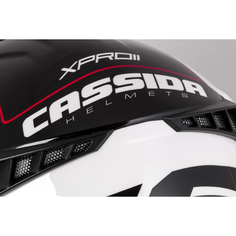 Cassida Cross Pro II Contra motorcrosshelm wit-rood-zwart